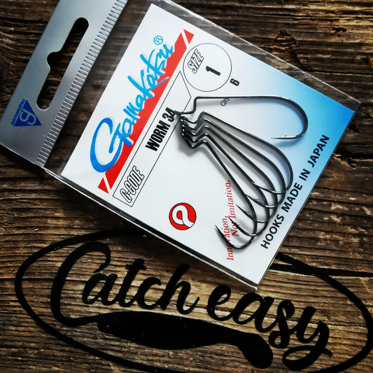 WORM 34 HOOKS BLACK